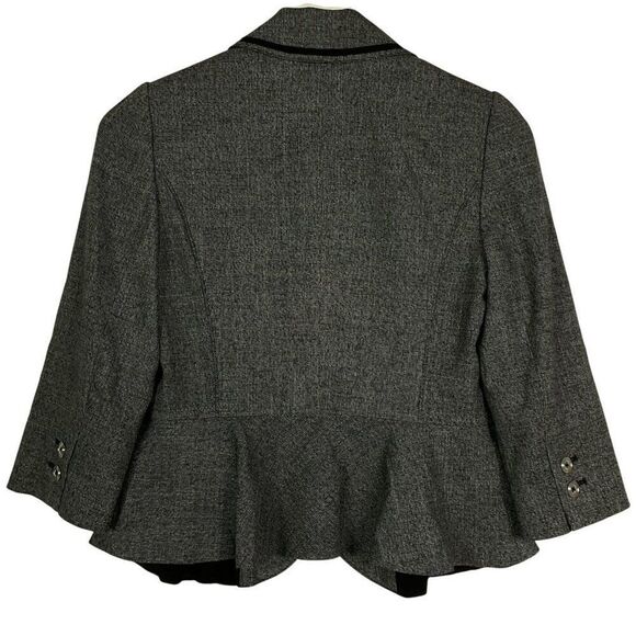 NWT White House Black Market Womens Textured Blazer Jacket Size 0 Black & White - Picture 5 of 14